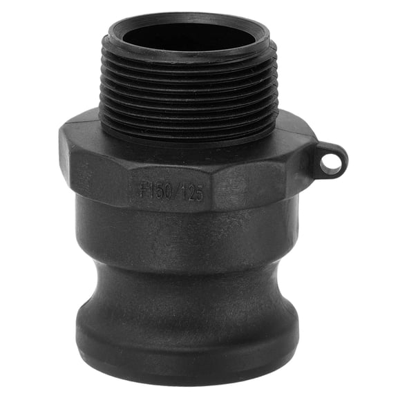 Polypropylene Type F Cam Groove Fitting, 1-1/2"x1-1/4" Male NPT Cam and Groove Hose Fitting Cam Lock Adapter, Cam Lock Coupling Quick Conversion Connector, Black