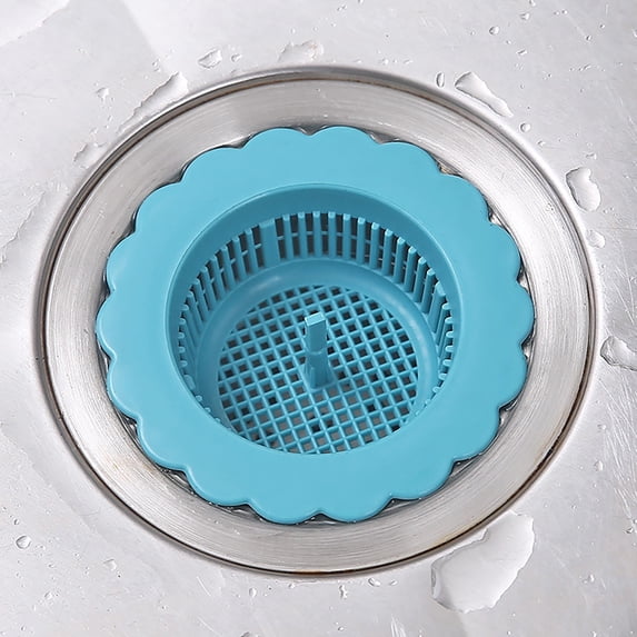 Polypropylene Wear Resistant Food Colander,Kitchen Utensils Set Sink Drain Strainer Drains Sieve Kitchen Sink Strainer Spout Filter Basket, Sink Strainer Spout Filter Kitchen Gadgets,Blue,3.5x1.2"