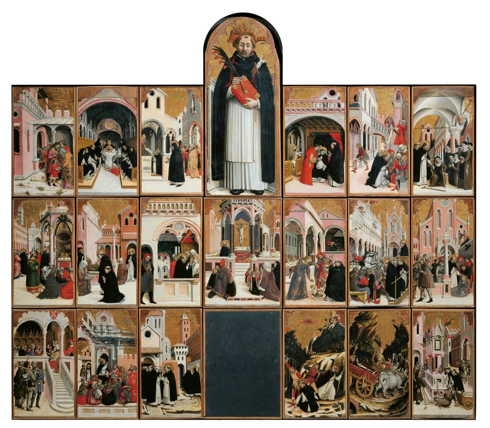 Polyptych Of St Peter Martyr Canvas Art - (36 x 24)