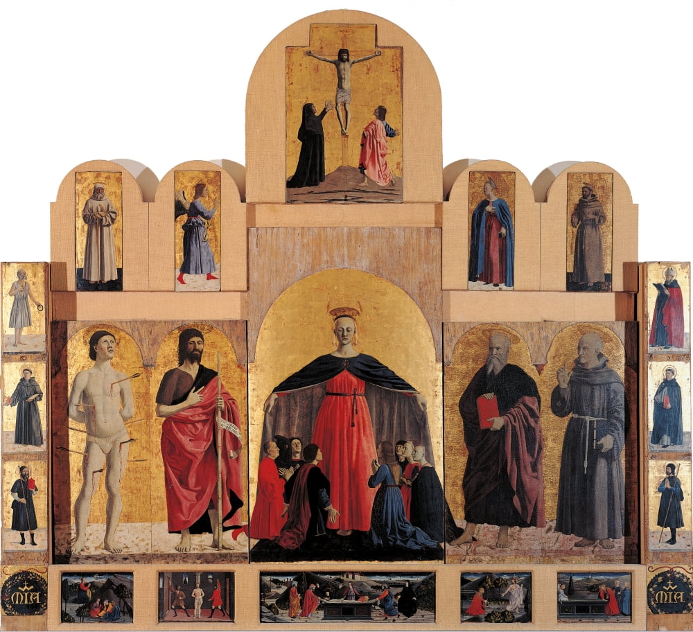 Polyptych Of The Misericordia (Or Virginn Of The Mercy) Canvas Art - (36 x 24)