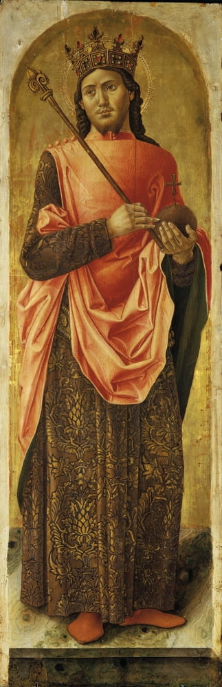 Polyptych With St Ambrose Blessing Canvas Art - (18 x 24)