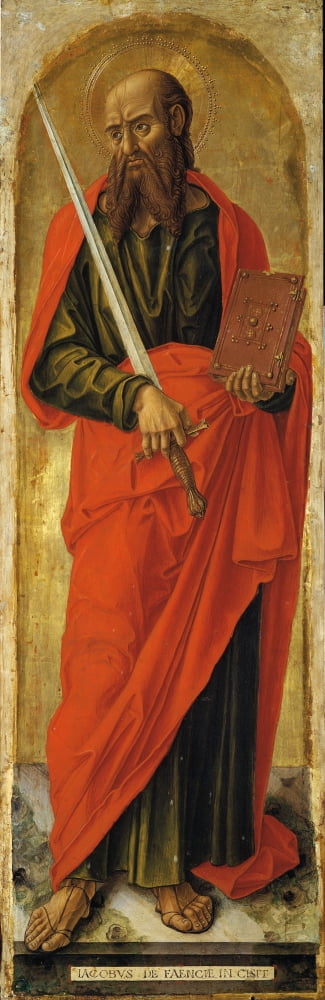 Polyptych With St Ambrose Blessing Canvas Art - (24 x 36)
