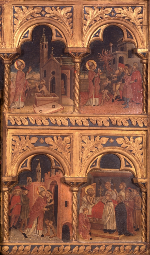Polyptych With Stories Of St Martin Canvas Art -  (18 x 24)