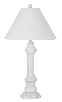 Coope Ridge Polyresin 30" Table Lamp with Linen Shade, Antique Cream (Set of 2)