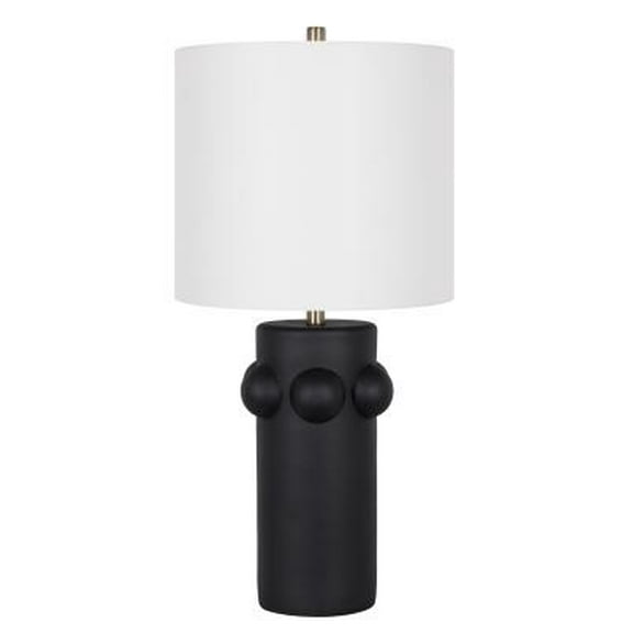 Cooper Ridge Polyresin 30" Table Lamp with Linen Shade, Black