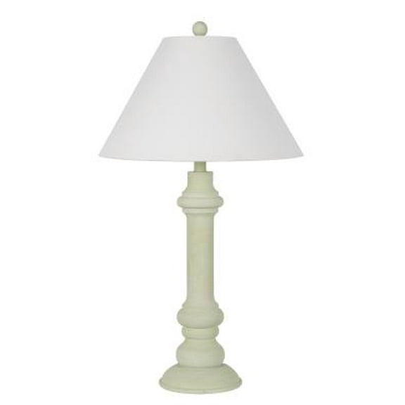 Cooper Ridge Polyresin 30" Table Lamp with Linen Shade, Matte Green (Set of 2)
