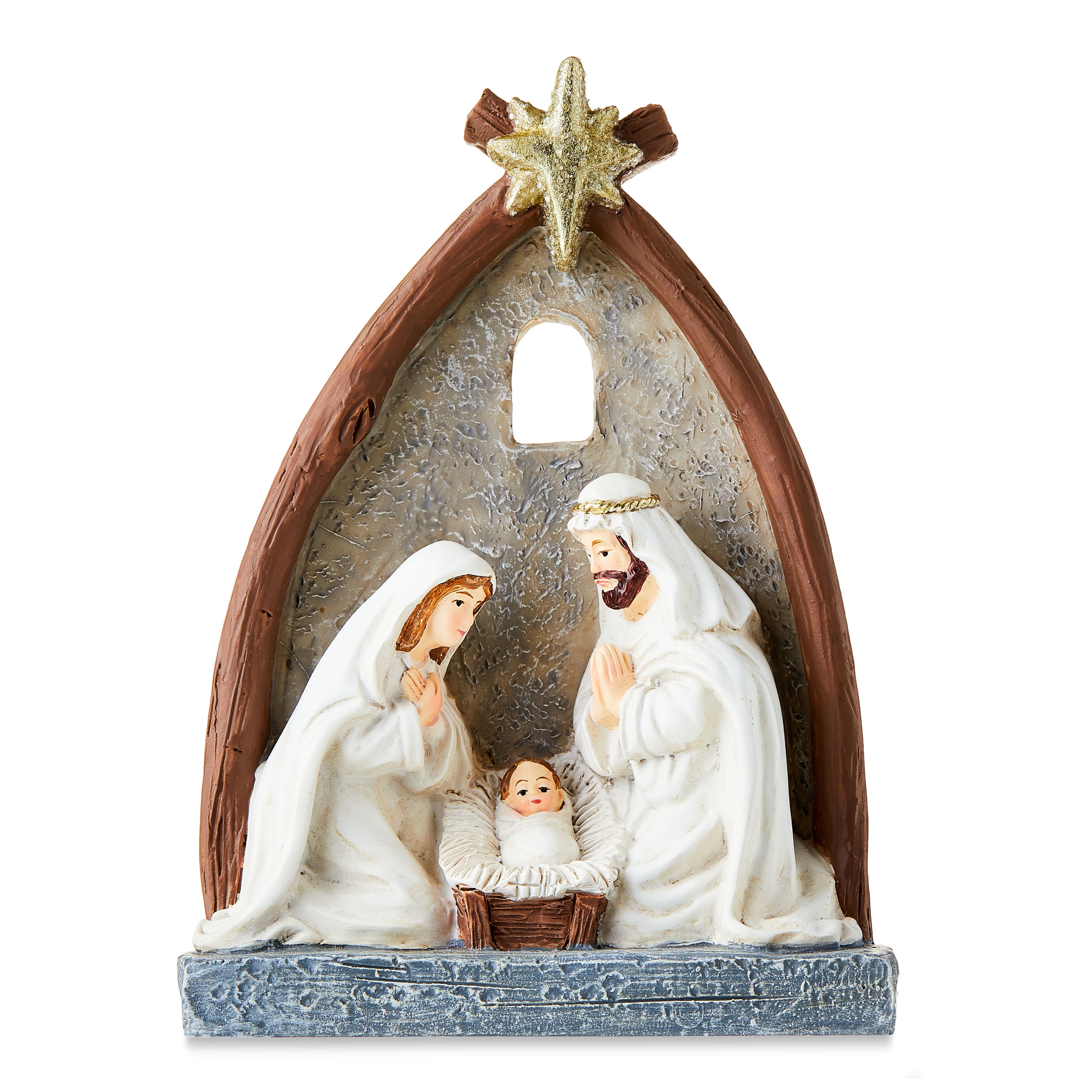 Polyresin Nativity Décor, Neutral, 5.7 in, by Holiday Time