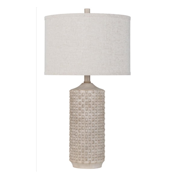 Cooper Ridge Polyresin 29" Table Lamp with Linen Shade, Antique Cream (Set of 2)