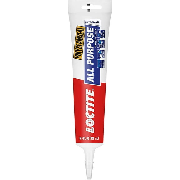 Loctite Polyseamseal All Purpose Adhesive Caulk - Multi-Purpose, Waterproof - 5.5 oz, White