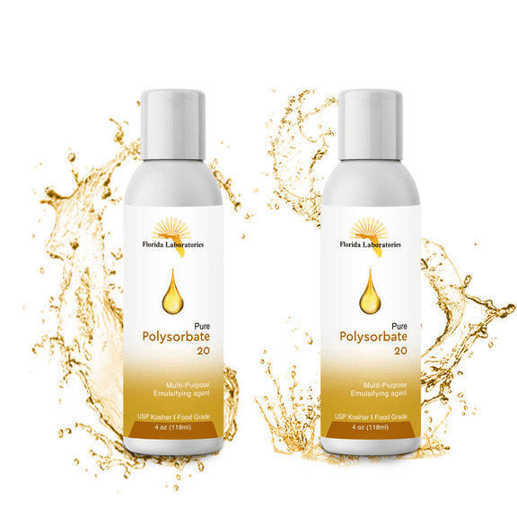 Polysorbate 20 Solubilizer USP Kosher Food Grade 8Oz Bottle - Made in USA