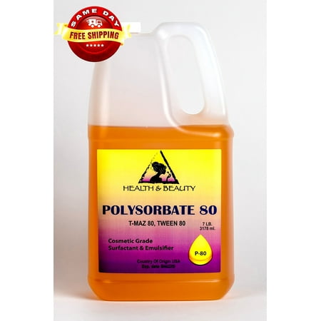 Polysorbate 80 T-MAZ 80 Tween 80 Solubilizer Surfactant & Emulsifier 100% Pure 128 oz, 7 LB, 1 gal