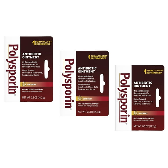 Polysporin First Aid Antibiotic Ointment 0.50 oz (Pack of 3)