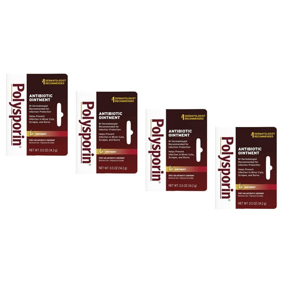 Polysporin First Aid Antibiotic Ointment 0.50 oz (Pack of 4)