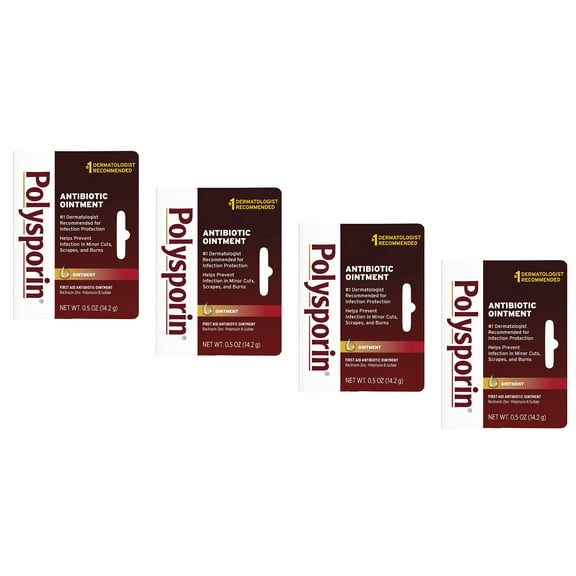 Polysporin First Aid Antibiotic Ointment 0.50 oz (Pack of 4)