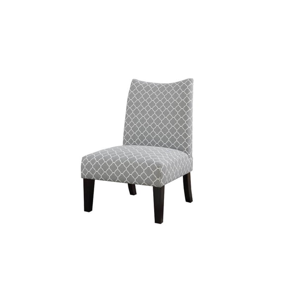 Benzara Polyster Fabric Accent Chair In Patterned Fabric, Orange-Color:Gray