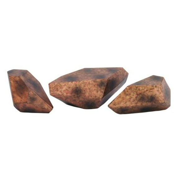 Polystone Stone Set Of 3 5", 7", 8"W