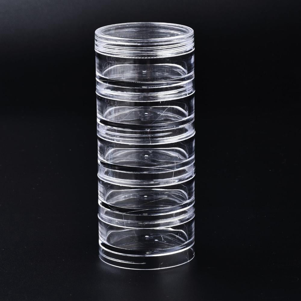 Polystyrene Bead Storage Containers with 5 Compartments Organizer Boxes for Jewelry Beads Small Accessoriescompartment: 4.4x1.9cm