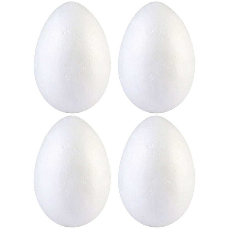 Lot of 24 White Styrofoam 2 Egg Foam Shapes Forms Kids Easter