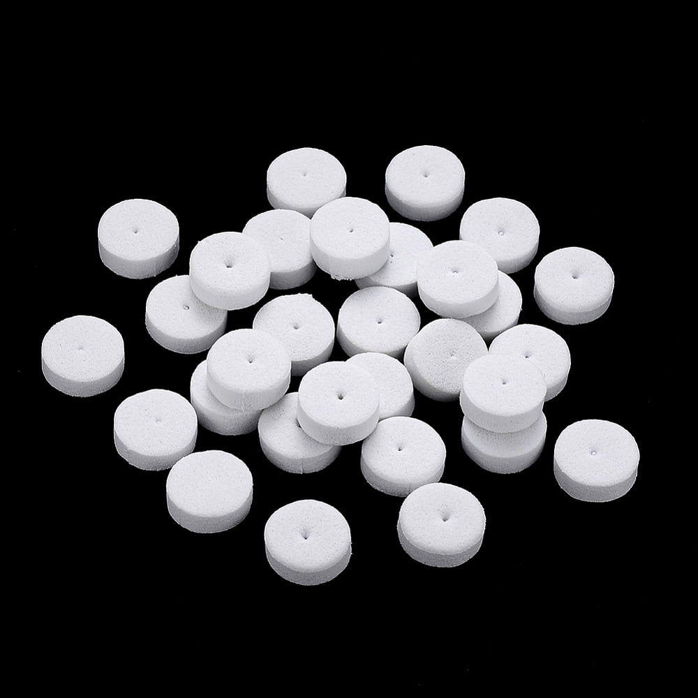 Polystyrene Foam Earring Pads for Ear Nuts Earring Backs White 12~13x12~13x4~5mm Hole: 1mm about 10000pcs/set