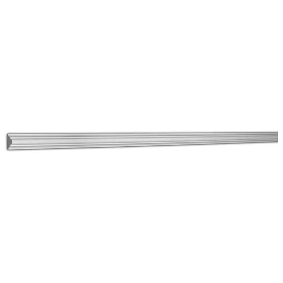 Polystyrene Panel Moulding - 7/8" x 3/8" x 96" - 24 Pack (187ft) - Recycled RPS Baseboard - Primed White - Paintable & Durable Wall Guard