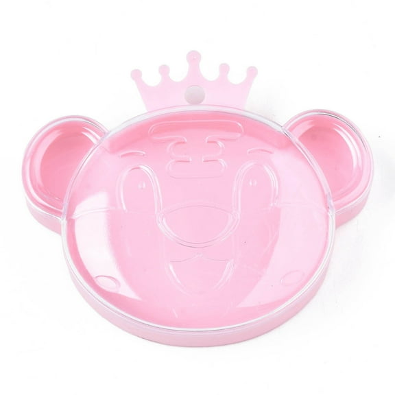 Polystyrene Plastic Bead Containers Candy Treat Gift Box for Wedding Party Packing Box Tiger with Crown Pink 10.5x12.4x3.2cm Hole: 7mm compartment: 79x119mm