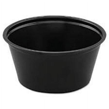 Polystyrene Portion Cups, 2 oz. - Black