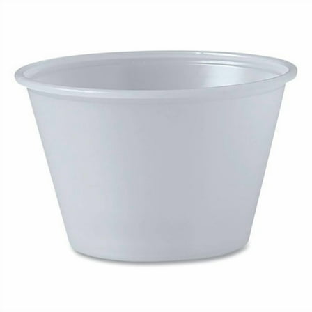 Polystyrene Portion Cups, 4 oz, Plastic, Translucent, 250/Bag, 10 Bags/Carton | Bundle of 2