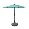 thumbnail image 1 of Polytrends 9' Solar Lighted Patio Umbrella with Bronze Base Turquoise, 1 of 5