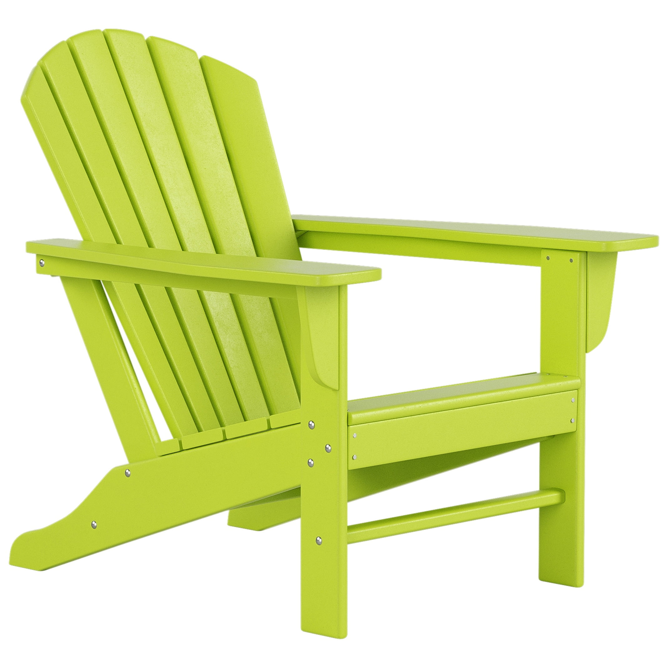 Polytrends  Altura Outdoor Eco-Friendly All Weather Poly Patio Adirondack Chair - Deep Seating Lime
