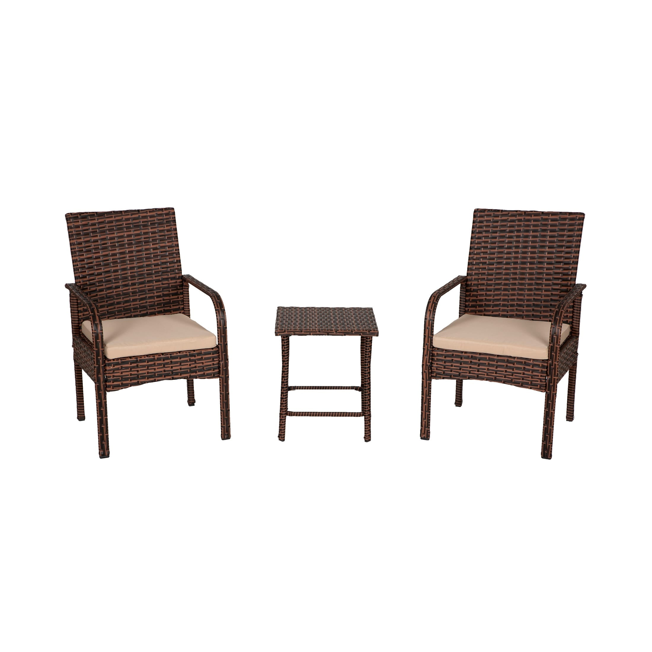 Polytrends Bradbury Outdoor 3-pc. Wicker Bistro Pa