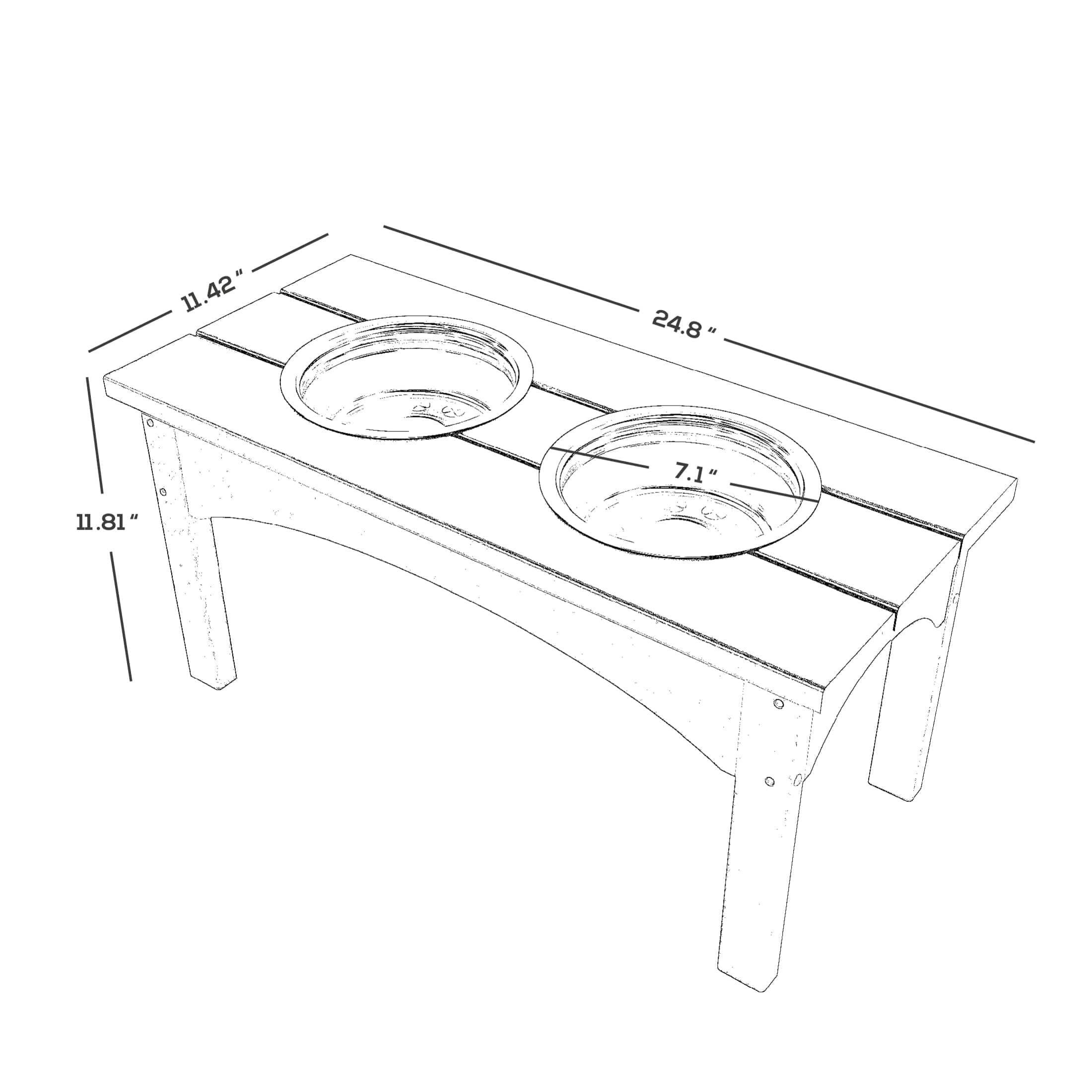 Sand Elevated Pet Feeder with Stainless Steel Bowls