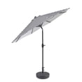 thumbnail image 1 of Polytrends Holme 9-foot Patio Umbrella and Base Stand Grey Stripe, 1 of 5