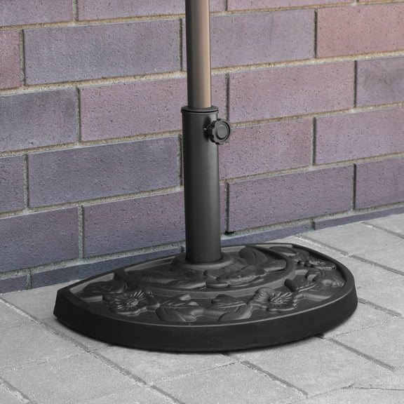 Polytrends Isle Half Round Outdoor Patio Umbrella Base Stand