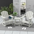 thumbnail image 1 of Polytrends  Laguna 3-Piece Poly Adirondack Rocking Chairs and Side Table Set Sand, 1 of 5
