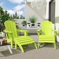 thumbnail image 1 of Polytrends  Laguna All Weather Poly Outdoor Patio Adirondack Chair Conversation Set - (4-Piece) Lime, 1 of 5