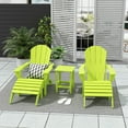 thumbnail image 1 of Polytrends  Laguna All Weather Poly Outdoor Patio Adirondack Chair Set - with Ottomans and Side Table (5-Piece) Lime, 1 of 5