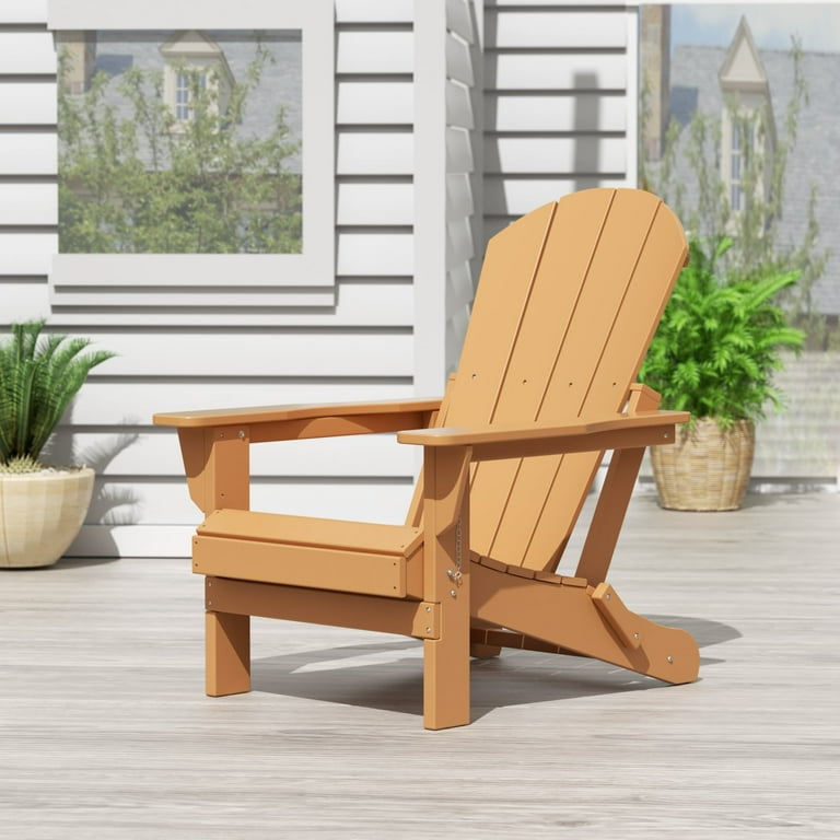 Polytrends Laguna Wide Plastic Folding Adirondack Chair All
