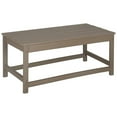thumbnail image 1 of Polytrends  Laguna Hdpe All Weather Outdoor Patio Coffee And Side Tables (3-Piece Set) Weathered Wood, 1 of 5