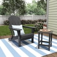 thumbnail image 1 of Polytrends  Laguna Hdpe All Weather Outdoor Patio Foldable Adirondack Chair With Side Table (2-Piece Set) Gray, 1 of 5