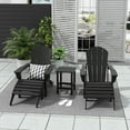 thumbnail image 1 of Polytrends  Laguna Hdpe All Weather Outdoor Patio Foldable Adirondack Chairs Conversation Set (5-Piece Set) Black, 1 of 4