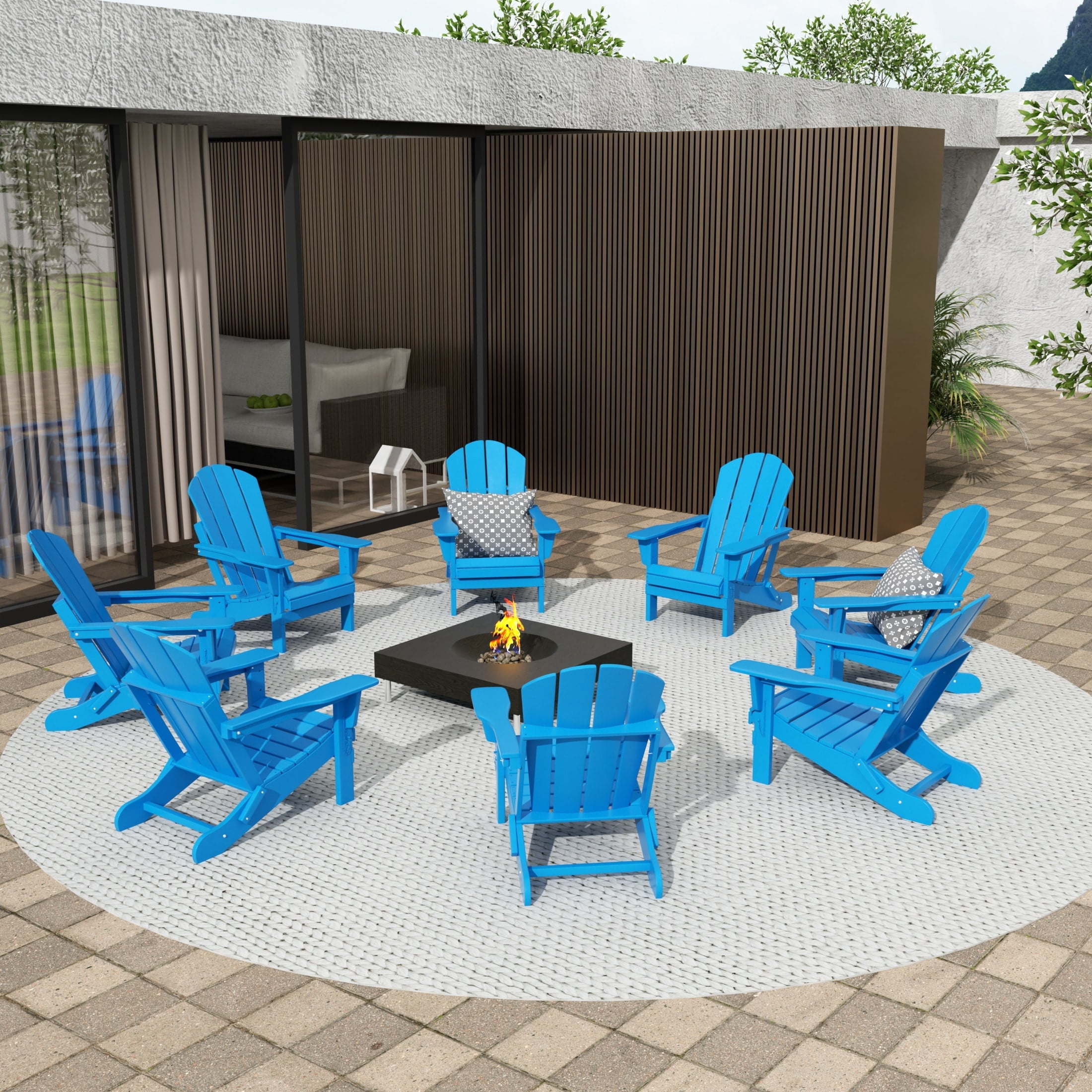 Polytrends Laguna Hdpe All Weather Outdoor Patio Foldable