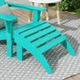 thumbnail image 1 of Polytrends  Laguna Hdpe All Weather Outdoor Patio Foldable Ottoman Turquoise, 1 of 5