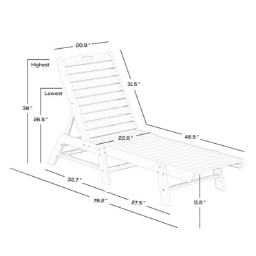 Polytrends  Laguna Hdpe All Weather Outdoor Patio Pool Reclining Armless Chaise Lounges With Square Side Table (3-Piece Set) Pacific Blue