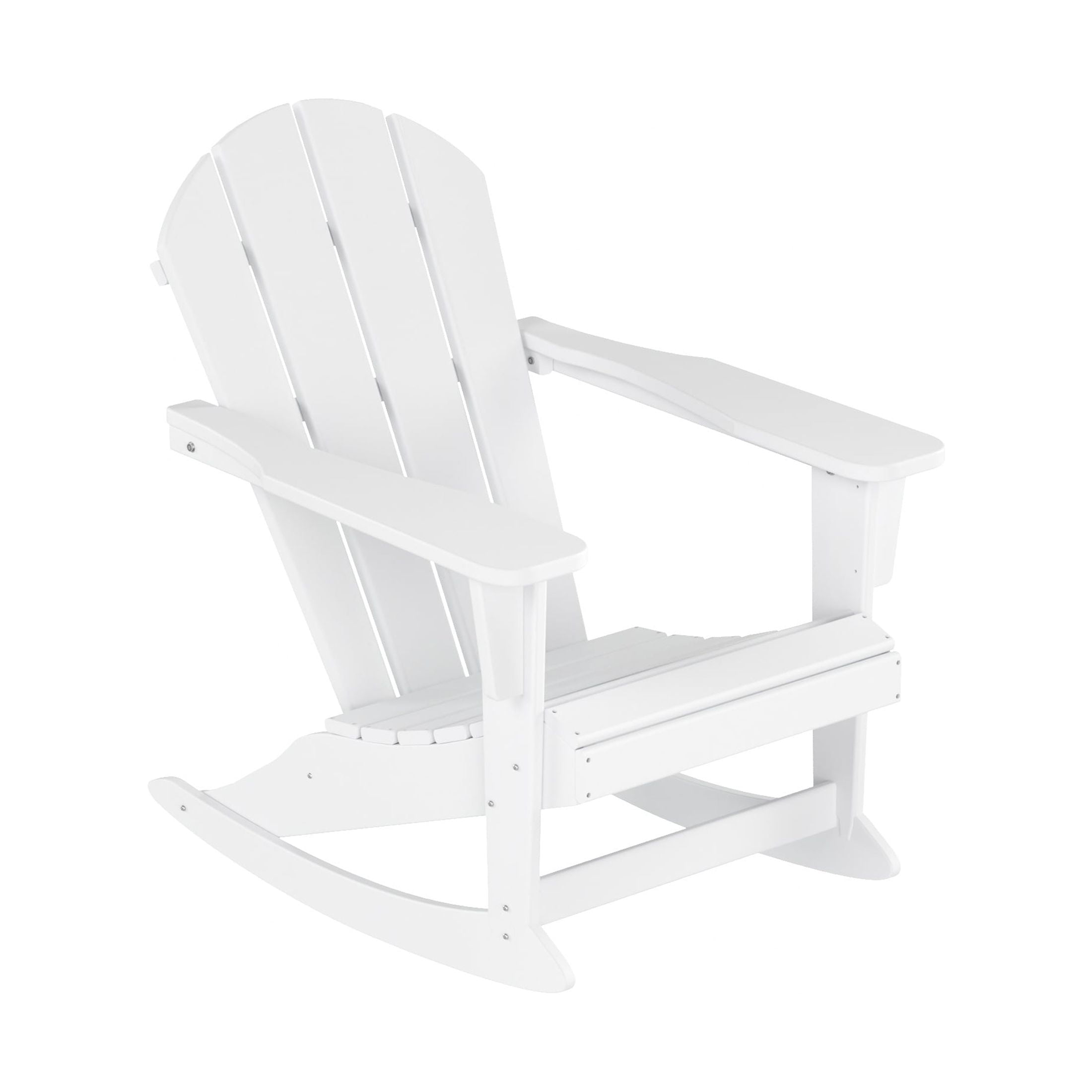 Polytrends  Laguna Hdpe All Weather Outdoor Patio Rocking Chair White
