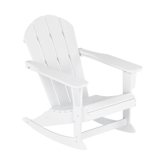 Polytrends Laguna Hdpe All Weather Outdoor Patio Rocking Chair White