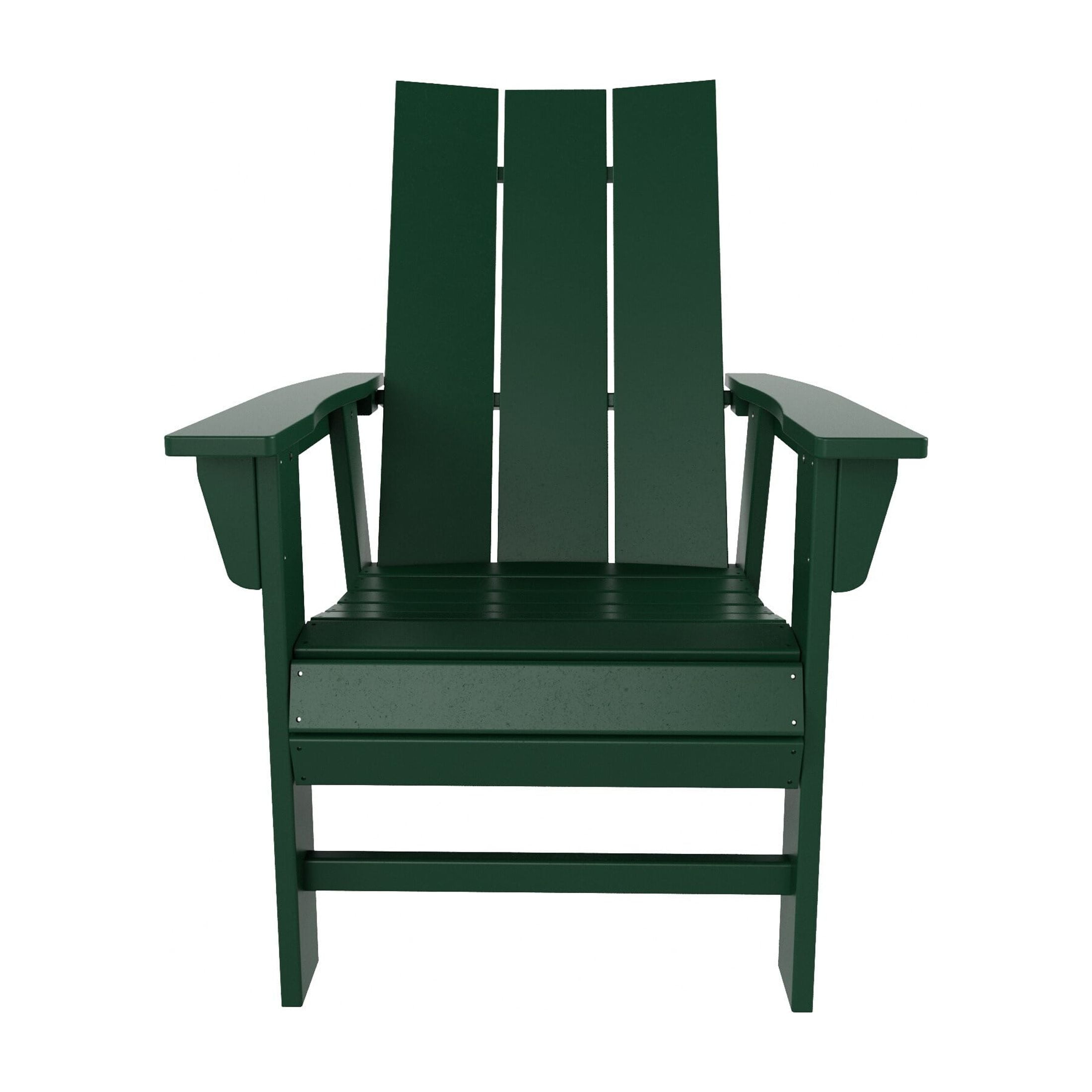 Polytrends Laguna Poly Eco Friendly All Weather Adirondack Patio Dining Chair Dark Green