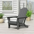 thumbnail image 1 of Polytrends  Laguna Weather Resistant Outdoor Patio Folding Adirondack Chair Gray Poly Synthetic Fiber, Plastic, 1 of 5