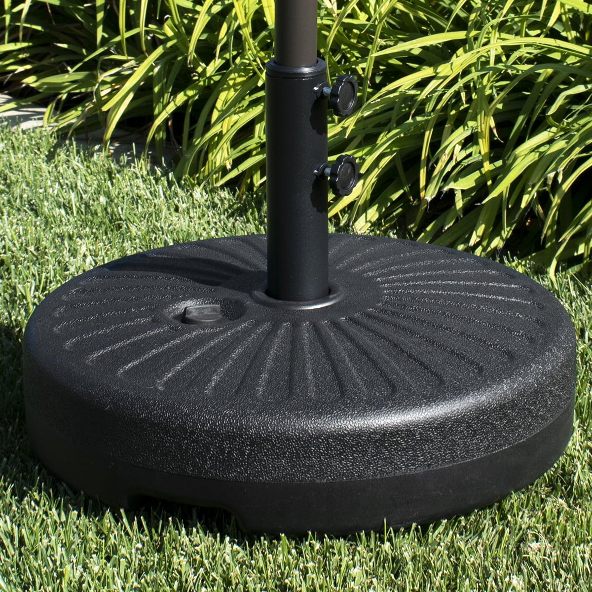 25 lbs round patio umbrella base Envirostone Bases - Built from powder Kadehome 42 lbs. 25 in.
