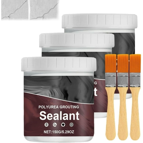 Polyurea Grout Sealant, Polyurea Grouting Sealant, Grout Sealer for Shower Tile, Multifunctional Shower Tile Grout Sealer, Waterproof Sealant Coating, Concrete Crack Repair Sealant(3PCS)