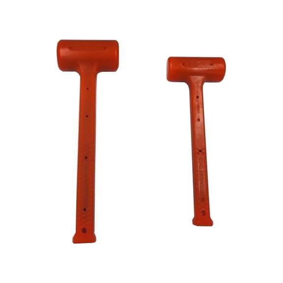 Polyurethane Dead Blow Ball Hammer Set, Large & Small Sizes, 2-Piece Set, 2.86 lbs Total Weight, Durable Non-Marring Design